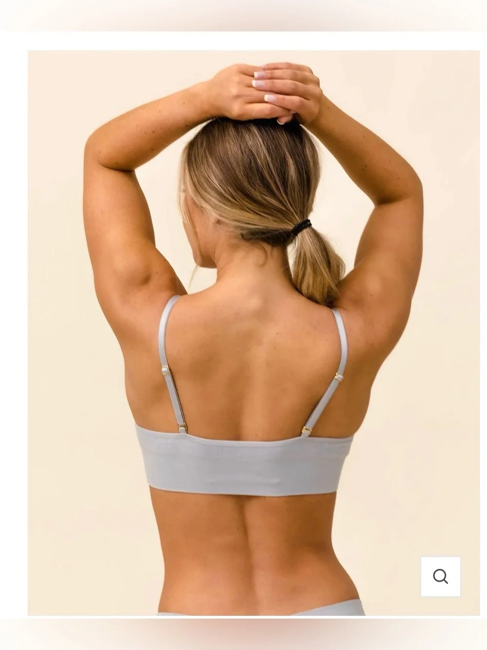 Branwyn Essential Bralette Merino Wool in Luna Gray , XL